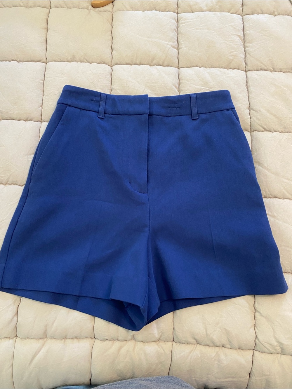 Express Royal Blue High-Rise Tailored Shorts